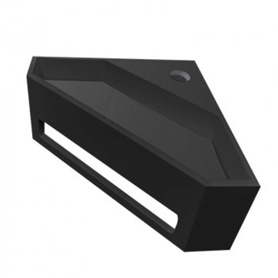 Wiesbaden Julia hoekfontein 35 x 35 x 16 cm solid surface mat zwart