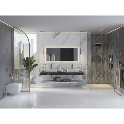 Hansgrohe AddStoris Q closetrolhouder - met klep - geborsteld brons