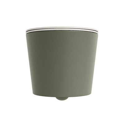 Mondiaz LAVIE WC suspendu – sans bride – 36 x 53 cm – avec abattant softclose – Army (vert), abattant Linen (blanc cassé)
