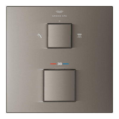 Grohe Grohtherm cube afdekset thermostaat m/omstel graphite geb.