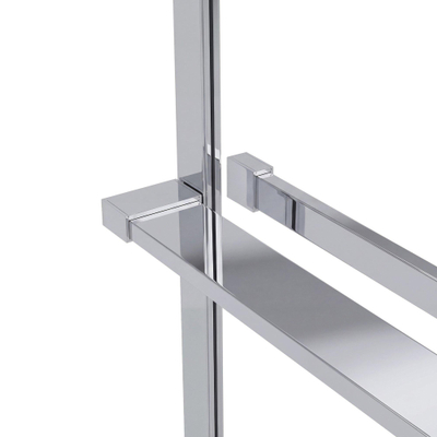 Fortifura Galeria handdoekrek voor inloopdouche - wandmontage / klemt op het glas - 140cm - inkortbaar - chroom