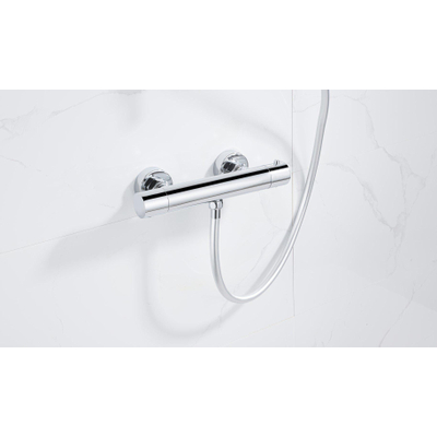 Fortifura Calvi doucheslang glad - 150cm - hoogglans chroom