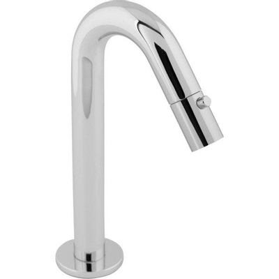 Nemo Spring Keyna Kit lave-main 40x22cm sans trop-plein avec robinet et siphon chrome vasque en solid surface blanc