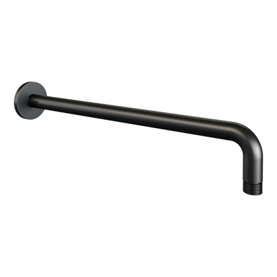 BRAUER Black Carving douche de pluie encastrée thermostatique - 3 voies - ronde - set 94 - pomme de douche 30cm - bras mural courbé - douchette 3 jets - flexible de douche - barre de douche intégrée - noir mat