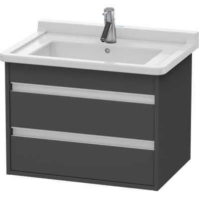 Duravit Ketho Meuble sous-lavabo avec 2 tiroirs 65x41x46.5cm pour Starck3 030470 graphite