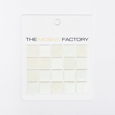 SAMPLE The Mosaic Factory Amsterdam carreau mosaïque 2x2x0.4cm pour mur et sol pour intérieur et extérieur carré Verre Blanc Mix