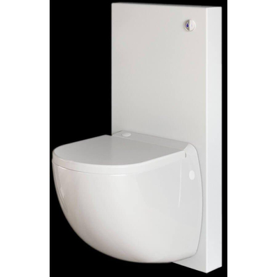 Sanibroyeur Comfort box wandcloset met vermaler - wit montageframe/box - inclusief afneembare soft-close zitting - glans wit