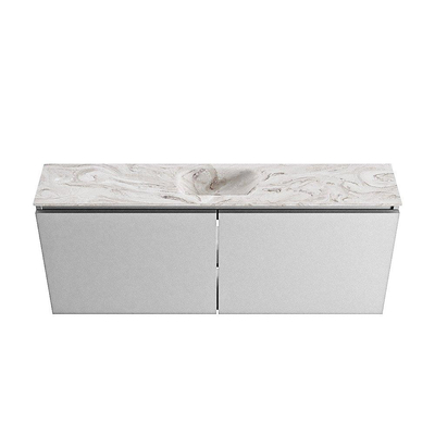 MONDIAZ TURE-DLUX 120cm meuble WC Plata. EDEN vasque Glace position milieu. Avec 1 trou de robinet.