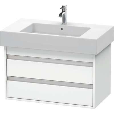 Duravit Ketho Meuble sous-lavabo avec 2 tiroirs 80x45.5x41cm pour Vero 032985 blanc