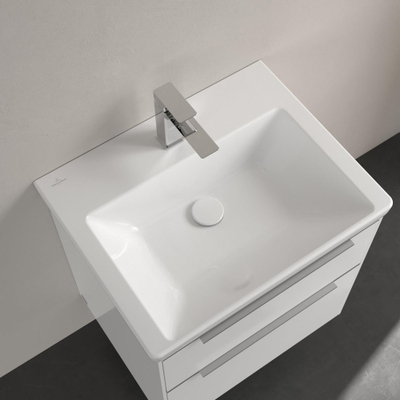 Villeroy & boch subway 3.0 meuble lavabo 60x47x16.5cm rectangle dessous non coupé 1 trou pour robinet sans trou de trop plein blanc alpin gloss ceramic+