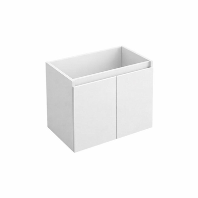 Adema Cadence Meuble sous-lavabo - 60x55x40cm - peu profond - 2 portes - sans poignées - blanc mat