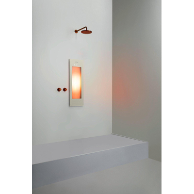 Sunshower Round Small One infrarouge en saillie incl. kit d'installation angle 95x33x25cm Sand White