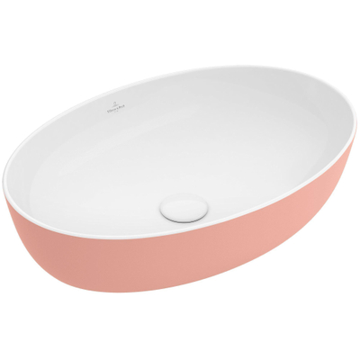Villeroy & Boch Artis lavabo à poser - ovale 61x41x12.5cm - sans trou de robinet sans trop-plein powder
