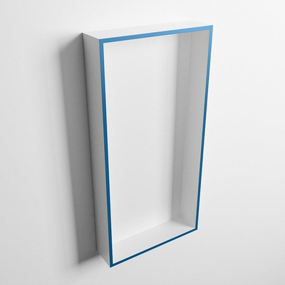 Mondiaz Easy nis 29.5x59.5x8cm voor Inbouw/opbouw 1 open vak Solid surface Talc/Jeans