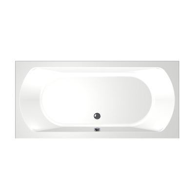 Xenz Lagoon Duobad - 190x90x53 - afvoer Midden - acryl - wit