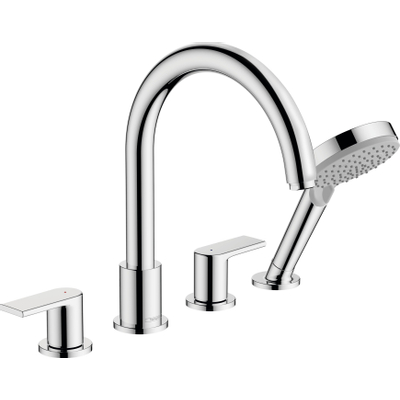 Hansgrohe Vernis Shape Ensemble de garniture pour robinet de baignoire 211mm 4 trous chrome