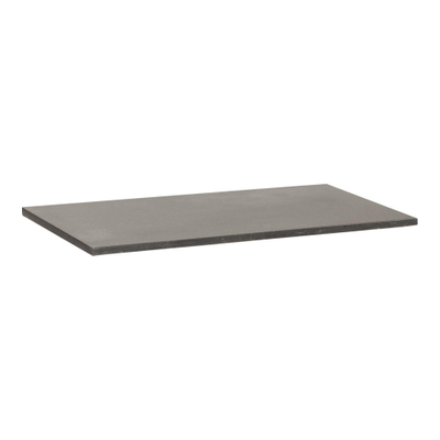 BRAUER Vulcanic topblad - 80x46x2cm - zonder kraangat - natuursteen - basalt antraciet