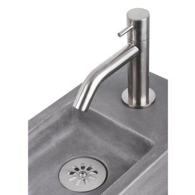 Differnz robinet lave-mains 13,7 cm courbé en chrome mat
