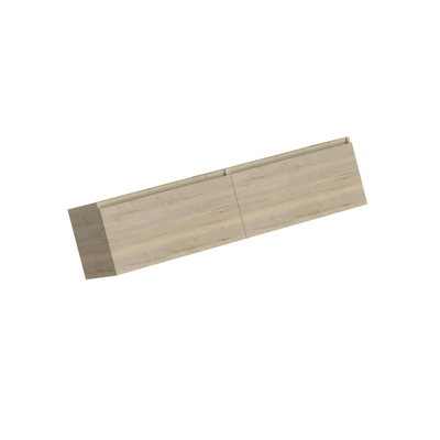 H&R Badmeubelen Matrix XL Meuble sous-lavabo - 160x44.8x45cm - façade 3D - 2 tiroirs - sans poignées avec profil de prise - chêne français