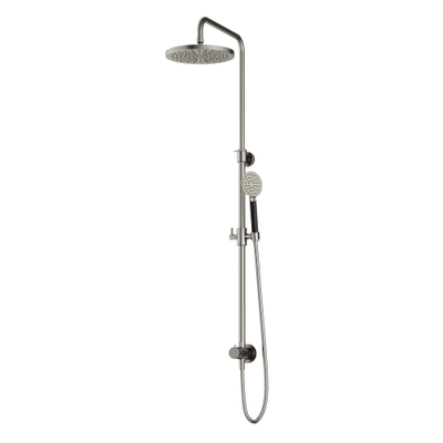 Hotbath Cobber ensemble de douche, douche de tête 30cm et flexible de douche 1,5mtr avec douchette à main nickel brossé