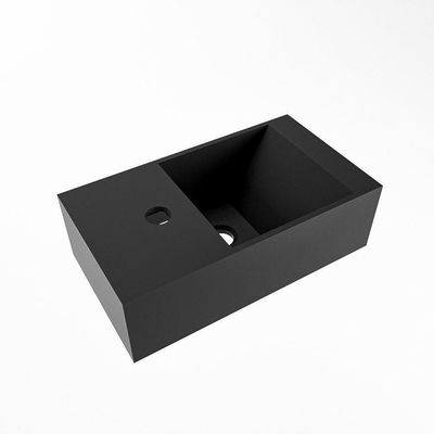 Mondiaz TYNE fontein - 40x23x12cm - wasbak rechts - 1 kraangat - solid surface Urban mat