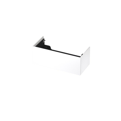 INK Wastafelonderkast - 100x45x37.6cm - 1 lade - push to open - met recht opdekfront - MDF lak - Mat wit