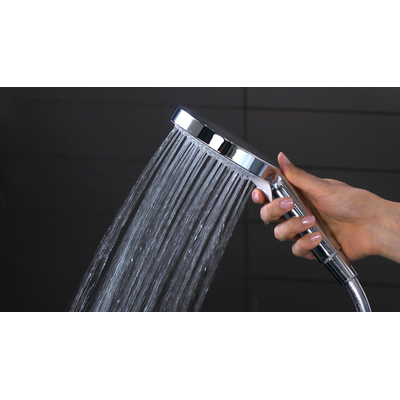 Hansgrohe Raindance Select E300 colonne de douche : avec tablette de douche 300 mitigeur thermostatique apparent avec douchette 3 jets et pomme de douche 3 jets chrome