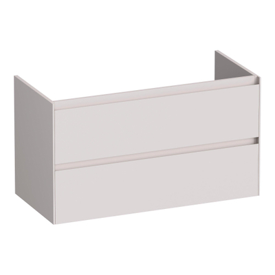 BRAUER Inspire wastafelonderkast 100 2 softclose lades - greeploos - 1 sifon uitsparing - mat zand