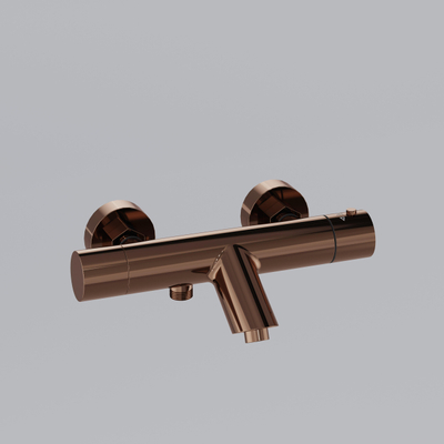 FugaFlow Eccelente Acces Thermostatische Badkraan - Geborsteld koper PVD (Koper)