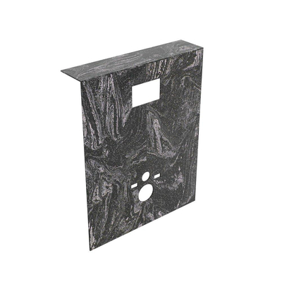 MONDIAZ HOPE Toiletplaat Set - solid surface achterwand - 100x125cm - Planchet 100x23cm - voorgeboord - Lava