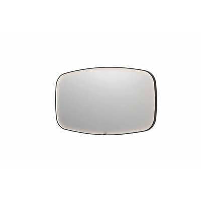 INK SP31 spiegel - 140x4x80cm contour in stalen kader incl dir LED - verwarming - color changing - dimbaar en schakelaar - mat zwart