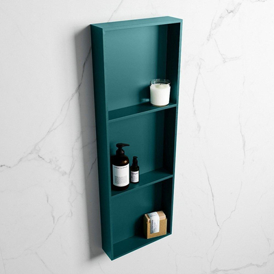 Mondiaz Easy nis 29.5x89.5x8cm voor Inbouw/opbouw 3 open vakken Solid surface Smag/Smag