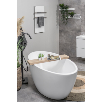 Eurom Sani 400 Comfort Infraroodpaneel badkamer 83.5x48.1cm Wifi 400watt Glas Wit OUTLETSTORE