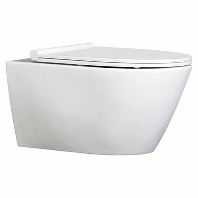 QeramiQ Salina Toiletpot - Spoelrandloos - zonder toiletzitting - wit