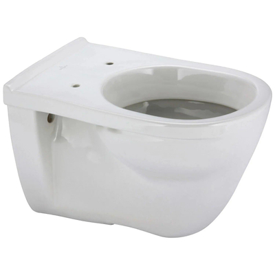 Villeroy & Boch O.novo wandcloset - 56cm - met spoelrand - vlakspoel - zonder zitting - White Alpine (glans wit)