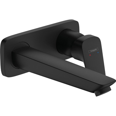 Hansgrohe Logis wastafelkraan - opbouw - voorsprong 19.5cm - eengreeps - mat zwart