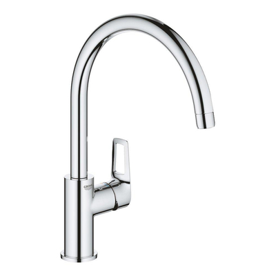Grohe BauLoop Keukenkraan - hoog - draaibare uitloop - chroom