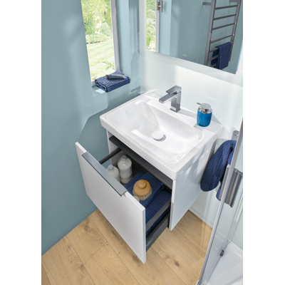 Villeroy & Boch Architectura wastafel - 60x44.5cm - met 1 kraangat - zonder overloop CeramicPlus - White Alpine (glans wit)