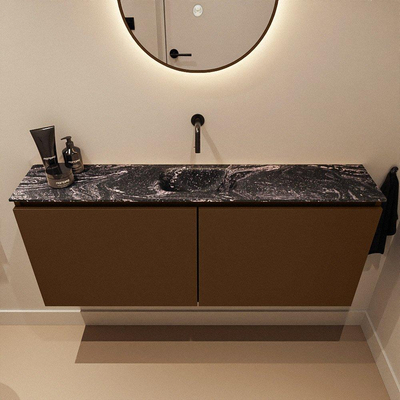 MONDIAZ TURE-DLUX 120cm toiletmeubel Rust. EDEN wastafel Lava positie midden. Zonder kraangat.