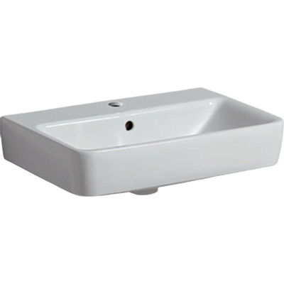 Geberit Renova Compact lavabo compact avec trou de robinet avec trop-plein 55x37x17cm blanc