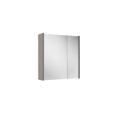 FugaFlow Eccelente Arredo Armoire de toilette - 60x63x16x16cm - avec panneaux latéraux - Taupe mat