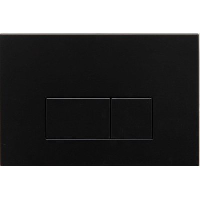 Toiletset QeramiQ Dely Swirl - 36,3x51,7cm - réservoir encastré Geberit UP320 - assise de 35mm - plaque de commande en métal noir mat - boutons rectangulaires - noir mat