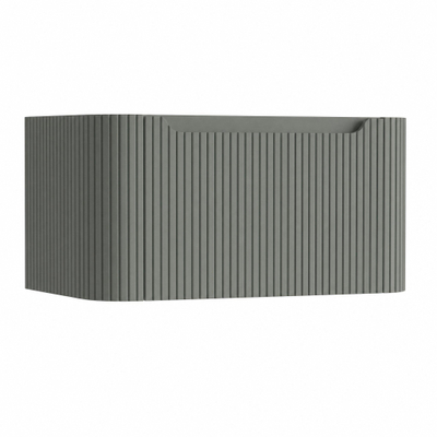H&R Badmeubelen Juice Wastafelonderkast - 80x45x40cm - afgeronde hoeken - 3D-front - 1 lade - geïntegreerde greep - petrol mat