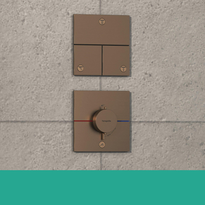 Hansgrohe ShowerSelect Comfort E Mitigeur thermostatique - encastré - 1 fonction - sortie supplémentaire - Bronze brossé