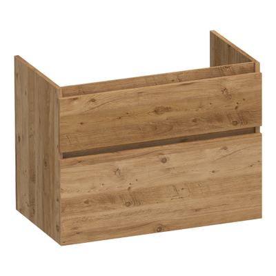 BRAUER Delight wastafelonderkast - 80x46x60cm - 2 softclose lades - greeploos - 1 sifon uitsparing - Chateau