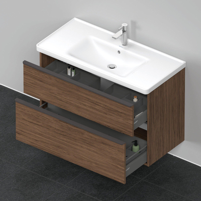 Duravit D-neo Meuble sous vasque 98.4x45.2x62.5cm 2 tiroirs Noyer (foncé) mat