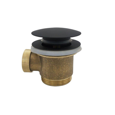 Wiesbaden Caral bonde clic pour vidage baignoire îlot 1 1/2" mat noir