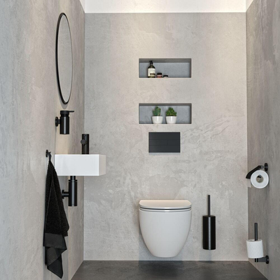 Porte-rouleau de toilette Tiger Noon - avec couvercle - chrome