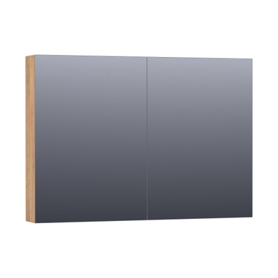 BRAUER Impress Deluxe spiegelkast – 99x70x15 cm – directe LED – 2 deuren, dubbelzijdige spiegeldeuren – Chateau