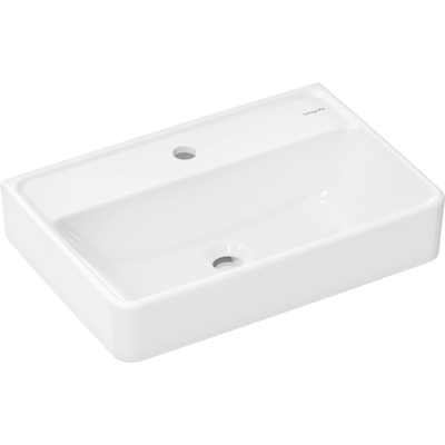 Hansgrohe Xanuia Q Wastafel/Fontein - 55x37cm - inbouw - 1 kraangat - zonder overloop - smartclean - compact - glans wit